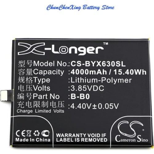 Cameron Sino High Quality 4000mAh Battery B-B0 for BBK/VIVO VIVO Xplay 6, VIVO Xplay 6 Dual SIM, Xplay 6, Xplay 6 Dual SIM