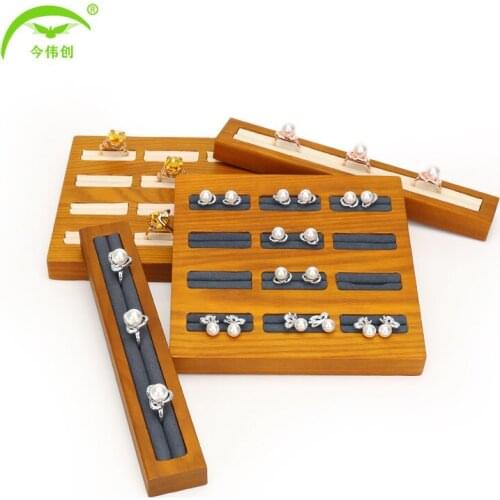 Jewelry Jewelry Display Stand Ring Bracelet Stand Solid Wooden Floor Display Board Jewelry Counter Tray jewelry box
