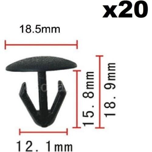 20pcs OEM Fastener Rivet Retainer Clip For Honda, For Toyota (18x15x8mm) 74842-659-0030 Fixed Buckle