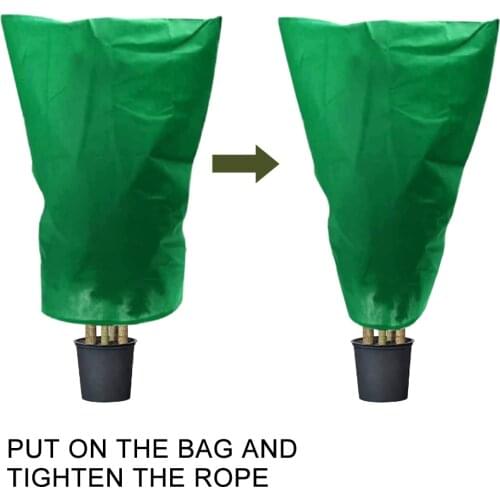 Plant Freeze Protection Covers Winter Shrub Cover Tree Frost Blanket with Drawstring for Winter Frost Protection Sun Protection