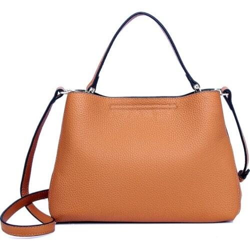 Genuine Leather Cow Skin Women Large Handbag 2PCS/Set Composite Totes