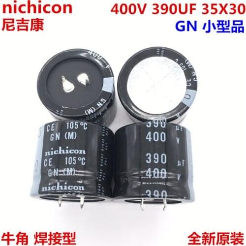 2PCS/10PCS 390uf 400v Nichicon GX/GN 35x30mm 400V390uF Snap-in PSU Capacitor