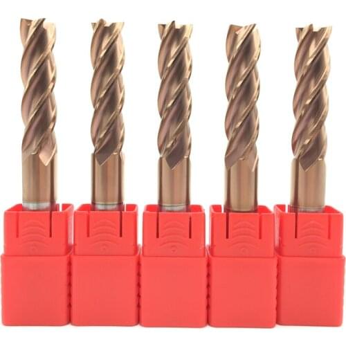 5pcs End Mills 10mm Long 100mm HRC60 4Flute 2F 3F 10*100 Solid Carbide End Mills CNC Slotting Mill Cutter