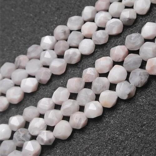 6-10mm Natural Round Faceted White Stripe Crazy Lace Agates Beads For Jewelry Making Beads 15'' Needlework DIY Beads Trinket