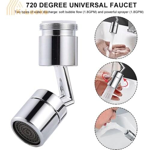 720° Big Angle Spray Aerator Kitchen Faucet Aerator Water Saving Faucet 4-layer Mesh Filter Kitchen Bathroom Faucet Accessories