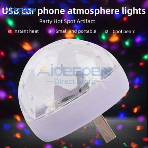 Car Auto Lamp USB Light DJ RGB Mini Colorful Music Sound Light Holiday Party Karaoke Atmosphere Lamp Welcome Light