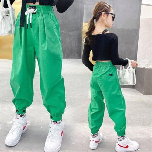 Kids Girls' Pants Spring New Style Childrens Pants Casual Year-Old Girl Overall Kids Clothes Girls 4 6 8 To 12 Ages