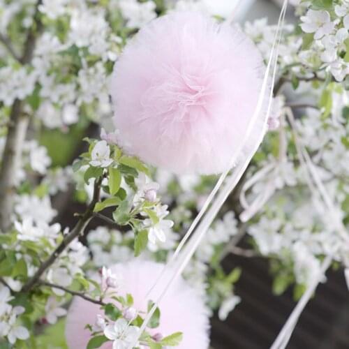 Tulle pom pom garland Tulle Pom Pom Wedding, Party Decoration. Tutu Garland,baby shower 20cm