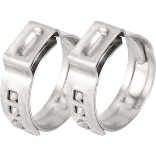 Pipe Clamp High Quality 10PCS Stainless Steel 304 Single Ear Hose Clamps Mixed Assorted Set for Sealing All Kinds of Hose