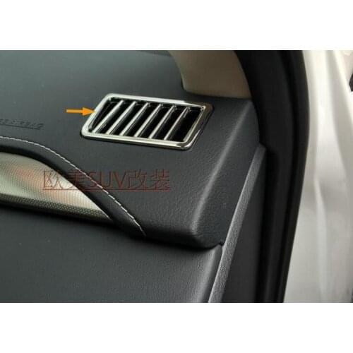 Chromed ABS Plastic 2PCS Interior Front Air-Condition Vent Cover Trim For LEXUS NX200T NX300H 2015-2017