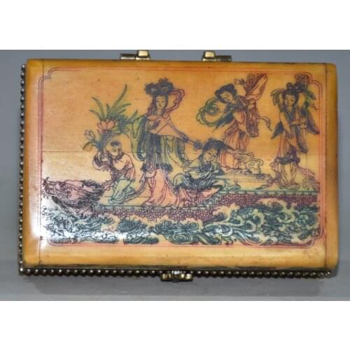 China bone carving Jewelry box crafts statue