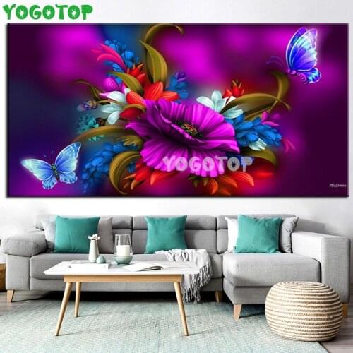 Red Butterfly flower Diy Handicraft Diamond Painting Art,Daimond embroidery Colorful 5d full Drill inlaid Pattern YY5324