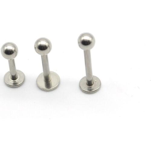 Labret Ring Lip Stud Bar Surgical Steel 16 Gauge Popular Body Jewelry Cartiliage Tragus Monroe Piercing Chin Helix Ball 14G