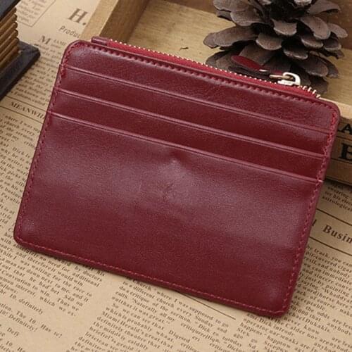 Men Women Wallet Money Clip Credit Card Holder ID Business Faux Leather Purse 066F