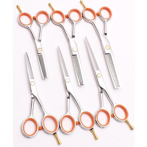 C1017 4'' 5'' 5.5'' Customized Logo Professional Hair Scissors Hairdressing Scissors Cutting Shears Human Hair Thinning Scissors