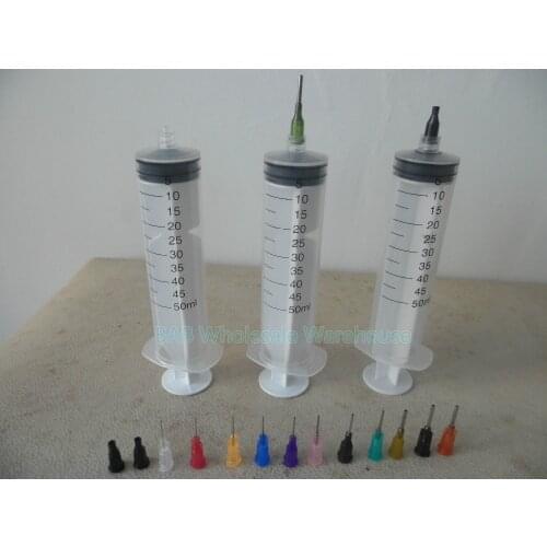 50cc/ML hand gluecraft Liquid Dispensing Glue syringe thick glue E6000 / water-based crystal rhinestone with mixed-size Needle