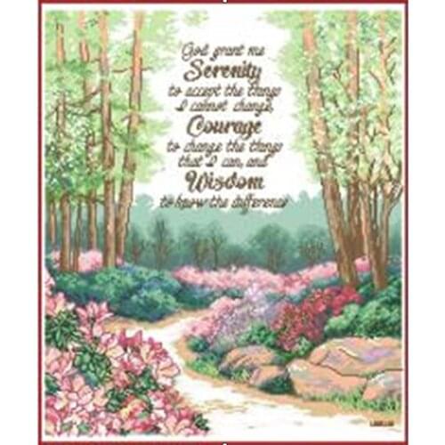 Needlework,DIY DMC Cross stitch,Set For Embroidery kit,Forest woods flower Bible scenic Cross-Stitch,Wall Painting
