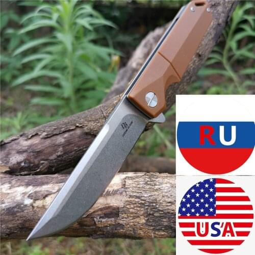 D2 Blade Fold Knife Self Protection Saber G10 Handle Pocket Tool Knives Good for Hunting Camping Survival Outdoor Everyday Carry