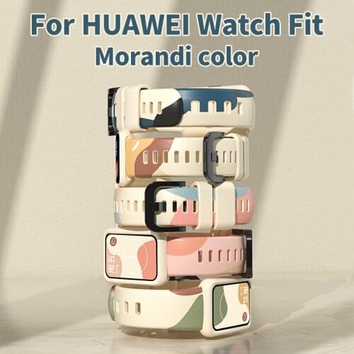 Colourful For HUAWEI Watch Fit Silicone Strap Replacement Wristband Bracelet Strap For Huawei Fit Wristband Accessories