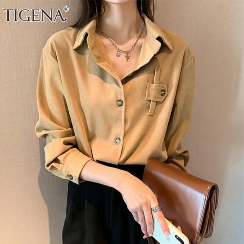 TIGENA Women's Corduroy Shirts