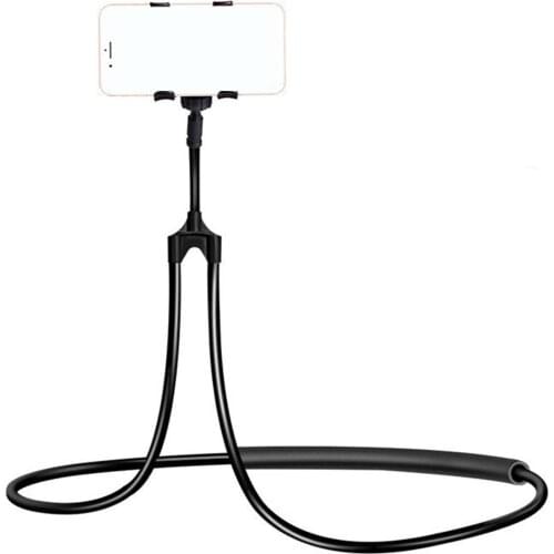 Universal 360-Degree Rotating Neck-Mounted Mobile Phone Holder Bracket Stand
