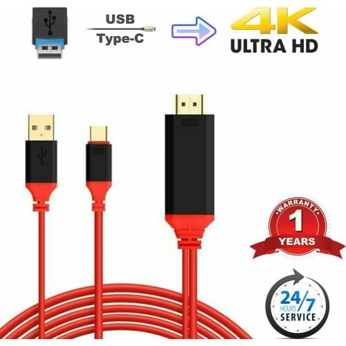 USB 3.1 Type C to HDMI-compatible Cable Adapter Converter Ultra1080P 4k Charging HDTV Video for Samsung Galaxy S9/S8/Note 9