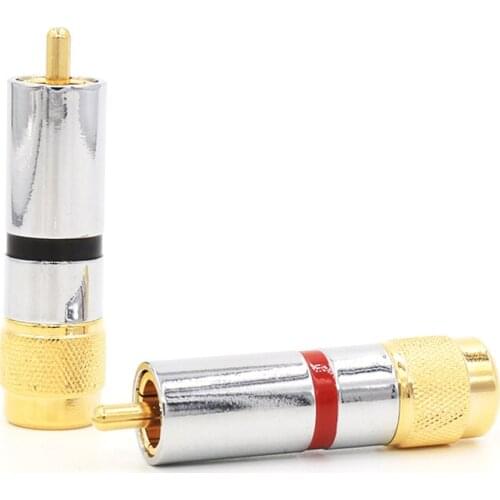 High Performance 24K Gold Plated RCA plug ,RCA jack,for RCA cable