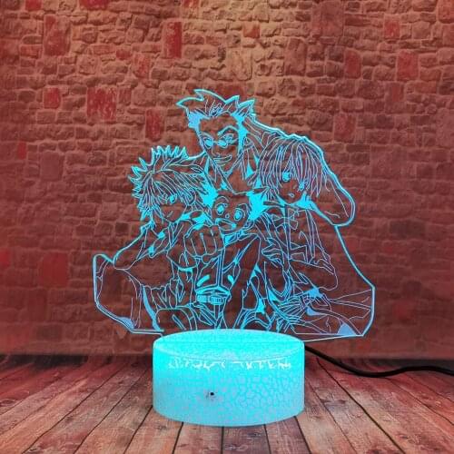 Funny 3D Illusion Nightlight LED Colorful Change Desk Lamp Hunter X Hunter action & toy figure boys