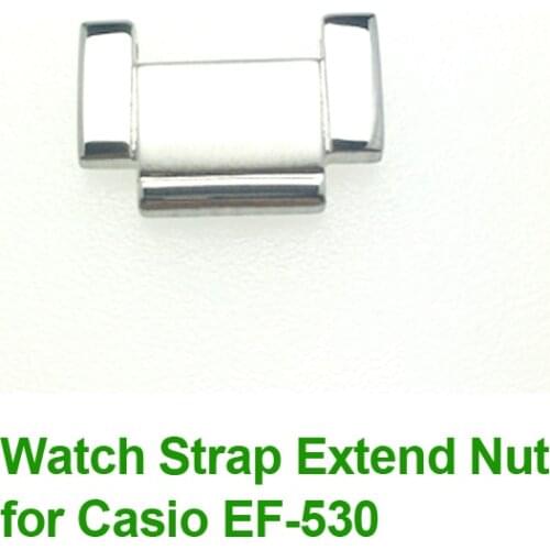 High Quality Stainless Steel Watchband Extend Parts,Steel Watch Strap Nuts Parts Replacement for Casio EF-530 Watch Repair