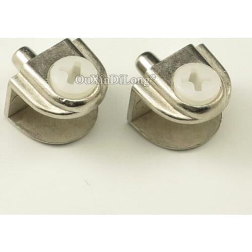 Brand New 20PCS Zinc Alloy Glass Clamps Nickel Plating Glass Shelf Holder Support Brackets Clamp 6~8mm