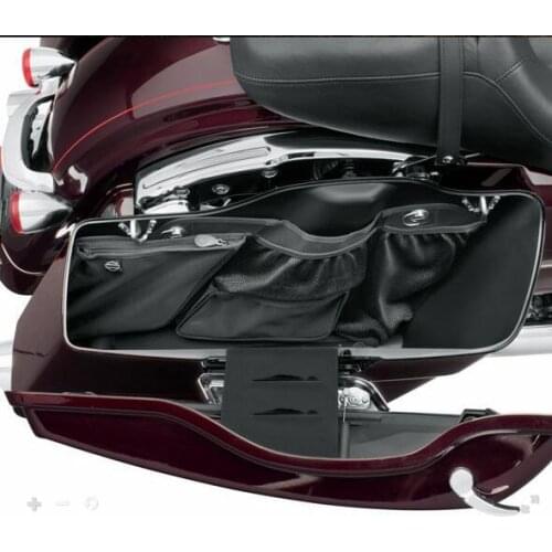 1Set Saddlebags Organizer Saddle Bag Wall Tool Storage Case Hard Bags Waterproof For Harley Street Glide Road King 2014 - 2019