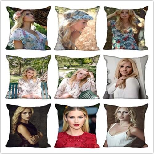 Custom Claire Holt Square Pillowcase Custom Zippered Bedroom Home Pillow Cover Case 1pcs custom 40x40cm