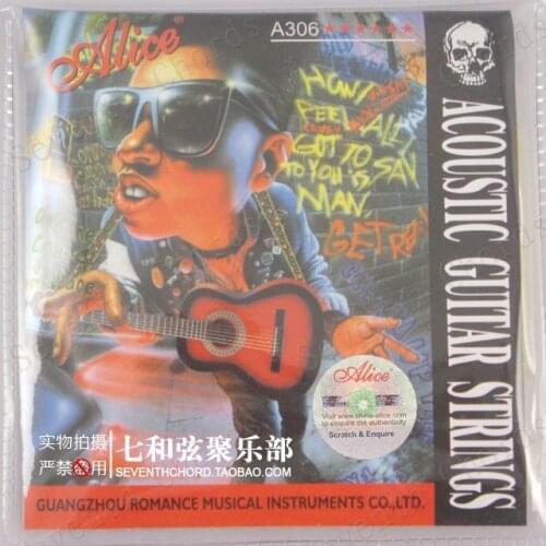 10 Sets A306-xl Alice Acoustic Guitar Strings Set 1st-6th (010- 047)
