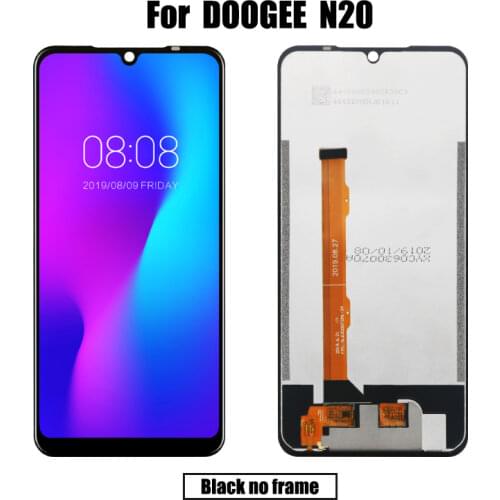 100% Original 6.3 Inch LCD&Touch Screen Digitizer With Frame Display For DOOGEE N20 N20 Pro LCD Cellphone