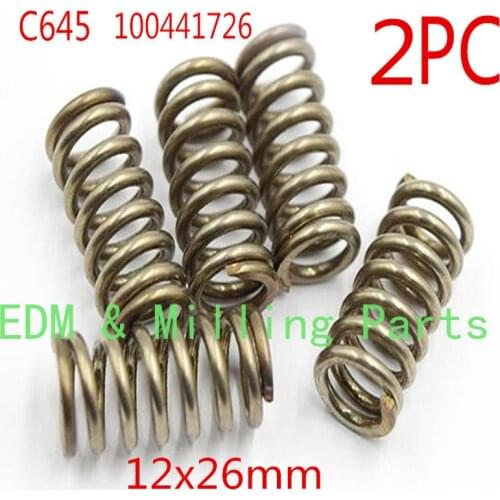 2PC EDM Wire Low Speed C645 100542854 12x26mm Bottom Cover Spring For CNC Charmilles Machine Service