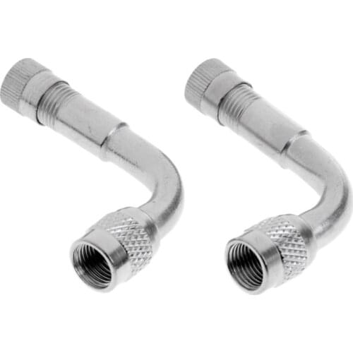 6Pcs Chrome Plated Brass Tyre Tire Valve Stem Extension Adaptors Extenders for Car Truck Trailer RV Trailer Vehicle