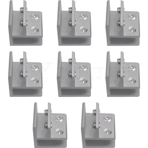 8 x Aluminum 90 Degrees Glass Clamp 40x40x40mm for 8-12mm Wardrobe
