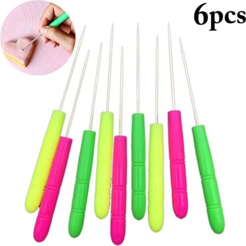 9PCS Scriber Needle Modelling Tool Sugarcraft Fondant Cake Cookie Decor Fondant Bubble Pricker Needle Model Tool
