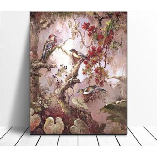 Abstract bird tree flower 5d diy diamond painting cross stitch full square round diamond embroidery kit home decoration