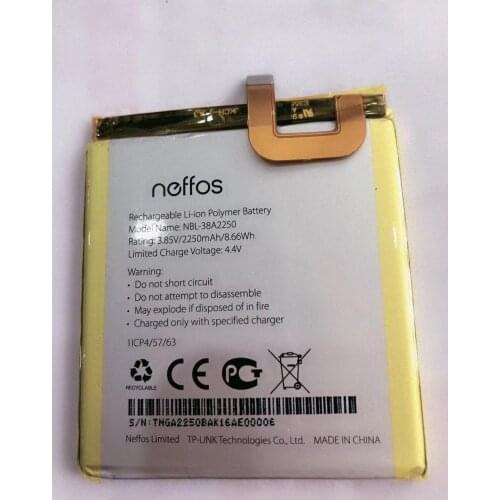 2250mAh NBL-38A2250 Replacement Battery for TP-link Neffos x1 32GB Rechargeable Li-polymer Bateries Bateria+TOOL