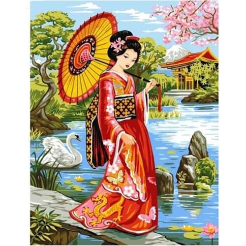 Diamond Painting Japanese Woman Comics Embroidery 5D Diy Full Square Round Drill Mosaic Wedding DecorationZP-4276