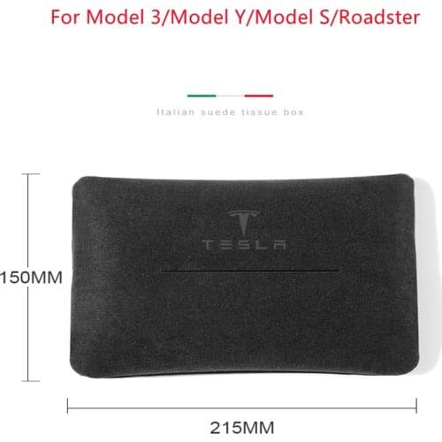 Car Suede Tissue Box Towel Sets Car Sun Visor Tissue Box Holder Auto Interior Storage Decoration For Model 3/Model Y/Model S