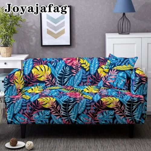 Tropical Tree Leaves Elastic Sofa Cover Corner Stretch Slipcover For Living Room All-cover Washable Couch Covers 1/2/3/4 Seater