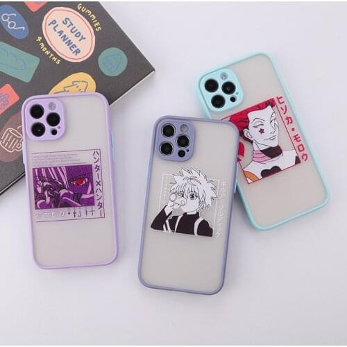 Anime Hunter X Hunter Killua Matte Phone Case For iPhone 11 12 Pro Max XR XS X 8 7 Plus Transparent Shockproof Phone Cover