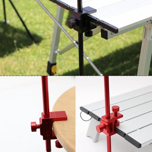 Buckle Bracket Portable Picnic Table Lamp-post Fixed Small Light Pole Tri-fold 90CM Aluminum Alloy Outdoor Camping Tools