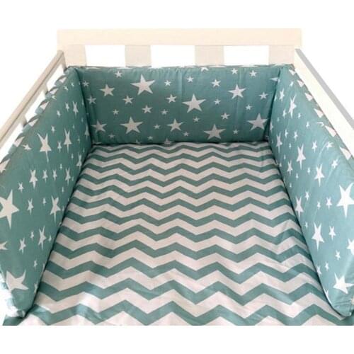 Baby Crib Bumper Cotton Thicken One-piece Crib Around Cushion Cot Protector Pillows Newborns Room Bedding Decor room decoration