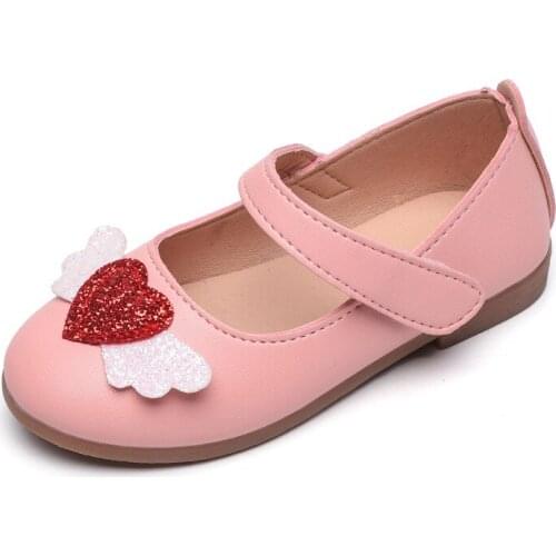 Children Flat Shoes Girls 2021 Autumn Princess Fashion Cute Soft Bottom Lether Shoes Kids Baby Loafers Breathable Toddler Flats