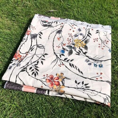 FCustom Printed 100% Cotton Poplin Fabric Cloth Material Skirt Garment Dress Fabric Custom Production Wholesale Cloth Per Meter