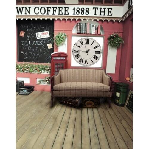 Wooden Floor Coffee Shop Photography Backdrops Photo Props Studio Background 5x7ft