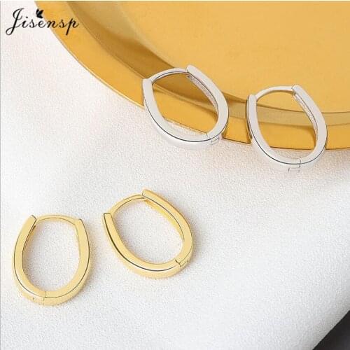 Jisensp Punk Geometric Irregular Earrings Smooth Square Earrings Circular Earrings Female Jewelry for Women New Year Gifts